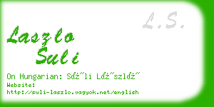 laszlo suli business card